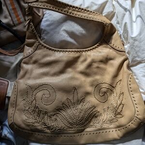 Embroidered Cole Haan Hobo bag